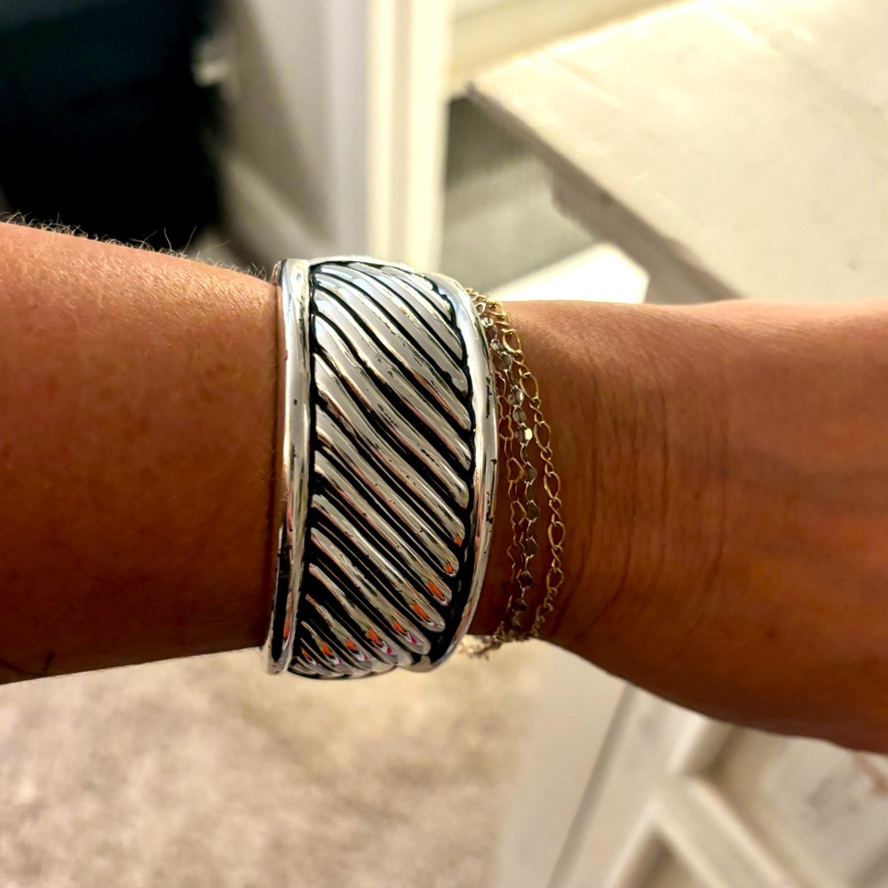 Retired Premier Design Silver cuff bracelet